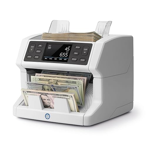 Safescan Máquina contadora de dinero 2885-S con detección de falsificaciones, multimoneda, denominación mixta, calidad bancaria, cuenta y