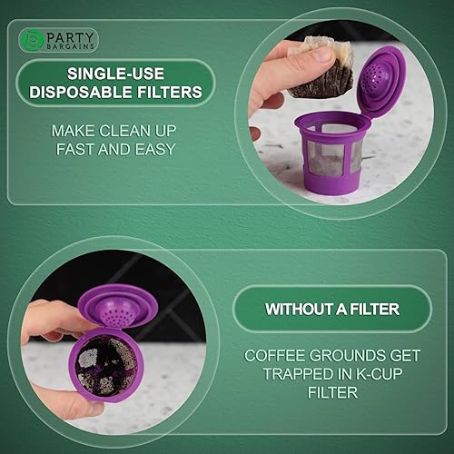 Miniatura 6 de PARTY BARGAINS 600 filtros de café de papel, diseño compacto, filtro de café blanco de un solo uso para cafeteras Keurig y compatible con cápsulas