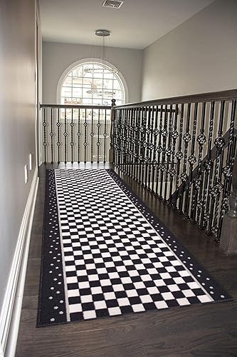 Miniatura 9 de Alfombra de pasillo de tamaño personalizado, diseño a cuadros, extra larga, para pasillos, 26 pulgadas de ancho x elige tu longitud por pies,