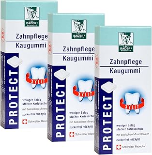 BADERs PROTECT Zahnpflege-Kaugummi, 3x20 Stück