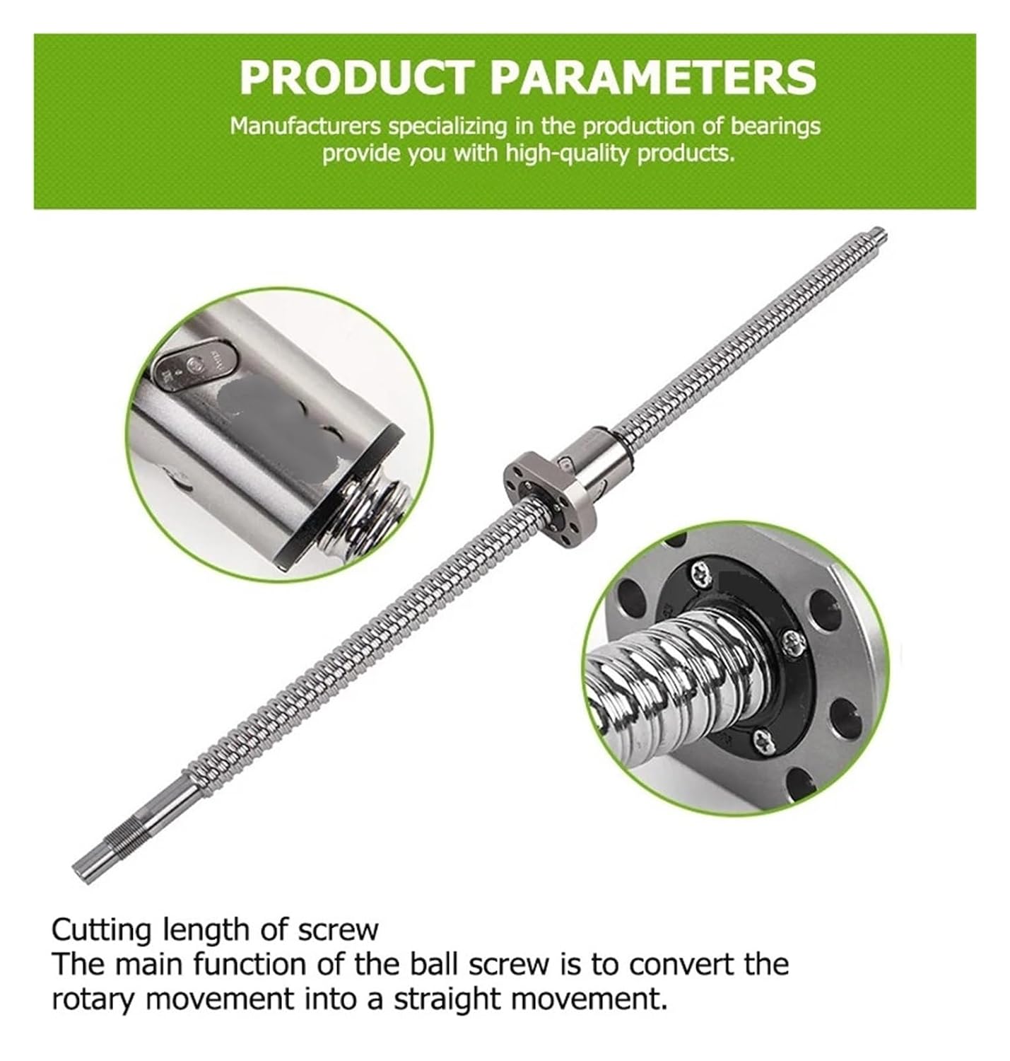 Linear Motion Ball Screw Machine Parts C5 Ball Screw SFU2005 Set End Machining + Ball Nut + Nut Housing BK/BF15 End Support + Coupler(650mm)
