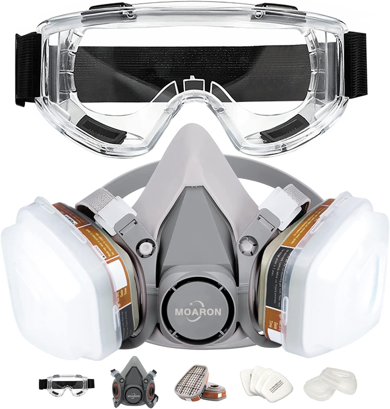 Reusable Half Face Cover Set, Half Face Respirаtor, Personal Protective Equipment P100 Filter for Painting, Decorating Carpentry, Welding, Metal Cutting, Same Scene as 6000 6200 7000 FF-400 (Medium)