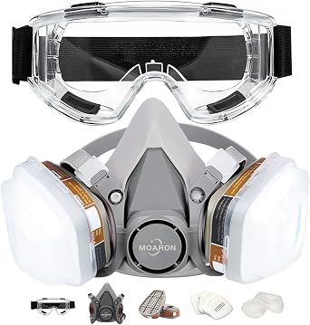 Reusable Half Face Cover Set, Half Face Respirtor, Personal Protective Equipment Filter for Painting, Decorating Carpentry, Welding, Metal Cutting, Same Scene as 6000 6200 7000 FF-400 Medium