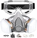 Reusable Half Face Cover Set, Half Face Respirаtor, Personal Protective Equipment Filter for Painting, Decorating Carpentry, Welding, Metal Cutting, Same Scene as 6000 6200 7000 FF-400 (Medium)
