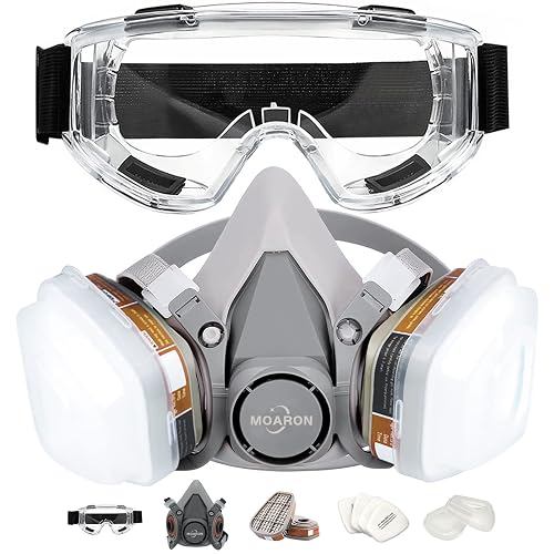 Reusable Half Face Cover Set, Half Face Respirаtor, Personal Protective Equipment Filter for Painting, Decorating Carpentry, Welding, Metal Cutting, Same Scene as 6000 6200 7000 FF-400 (Medium)