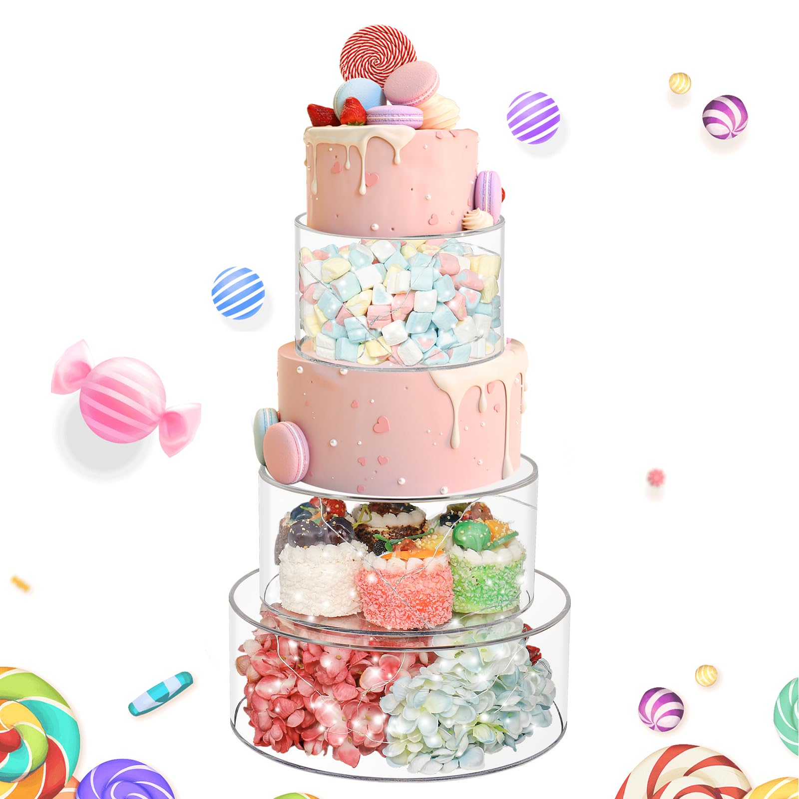 Présentoirs À Desserts | Présentoir À Gâteau Rond En Verre Acrylique