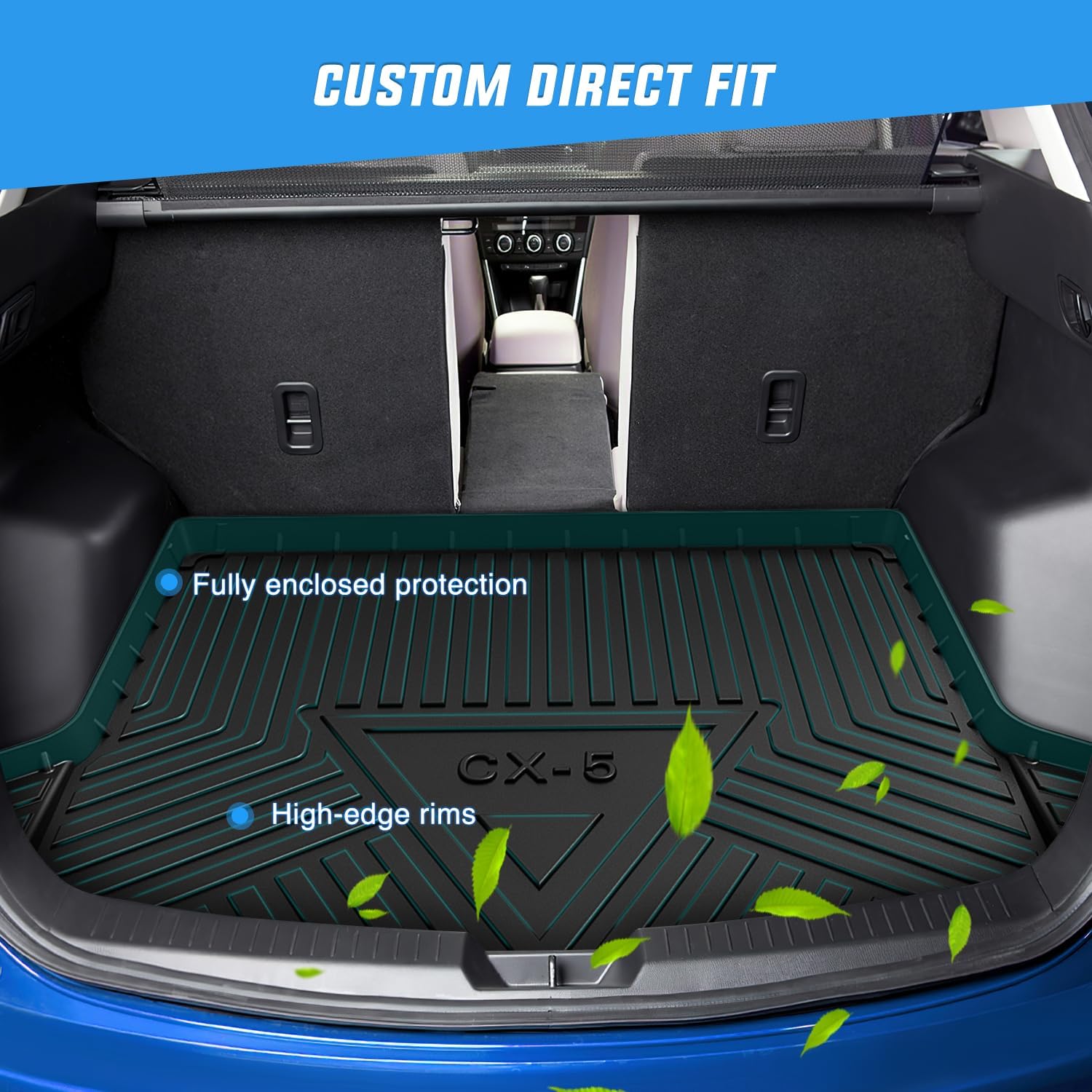 Nilight Cargo Mats for Mazda CX5 CX-5 2017 2018 2019 2020 2021 2022 2023 2024 2025 All Weather Protection Heavy Duty Cargo Liners