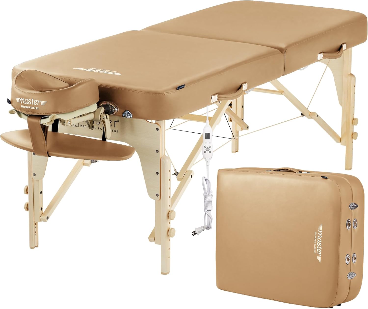 Master Massage 30" Phoenix Heated Portable Massage Table, Therma-Top Folding Lash & Facial Bed – Otter