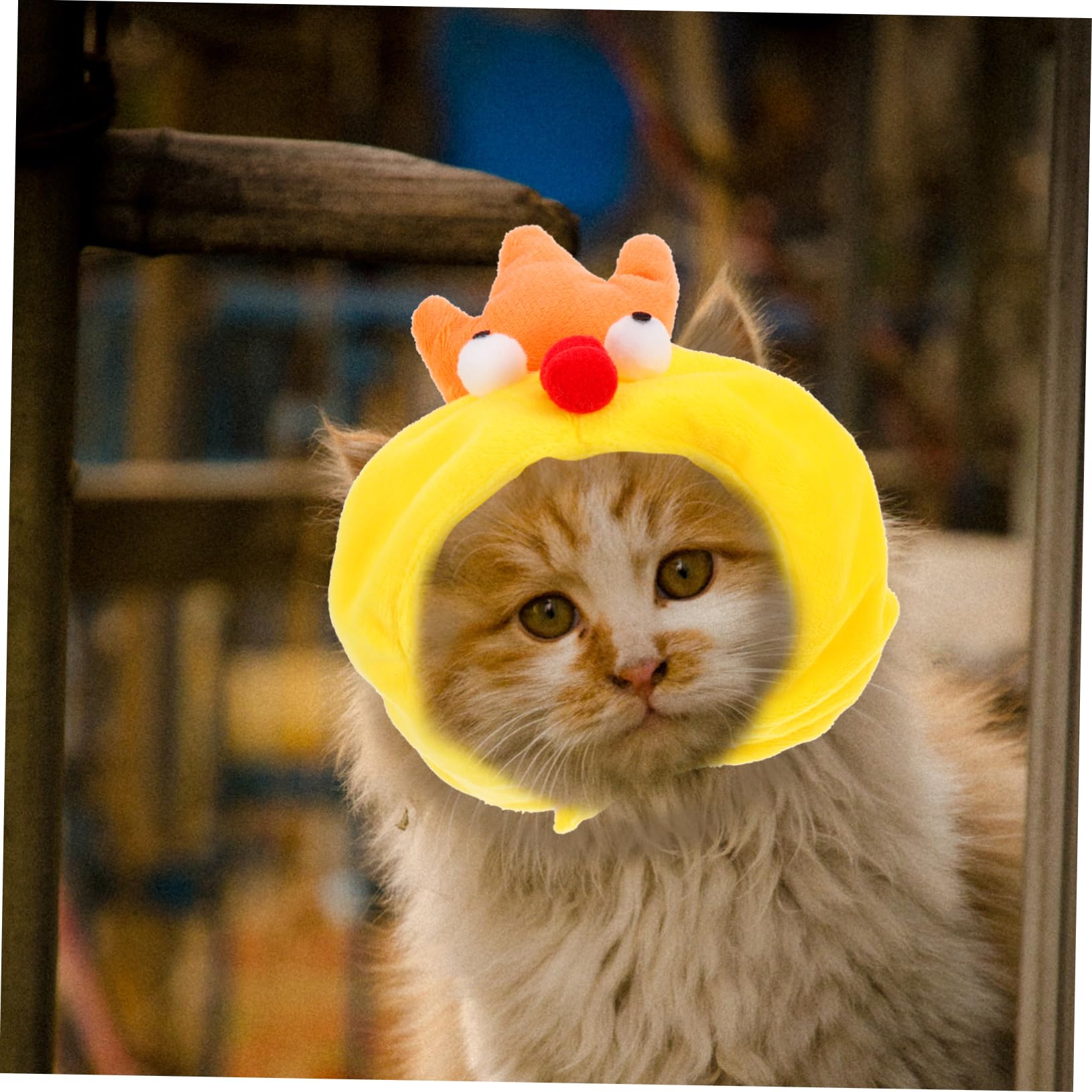 VERDANVERSE Cute Chicken Head Pet Hat Warm Comfortable Thermal Headwear for Puppies Cats Safe Breathable for Cold Days Adorable Pet Costume Accessory