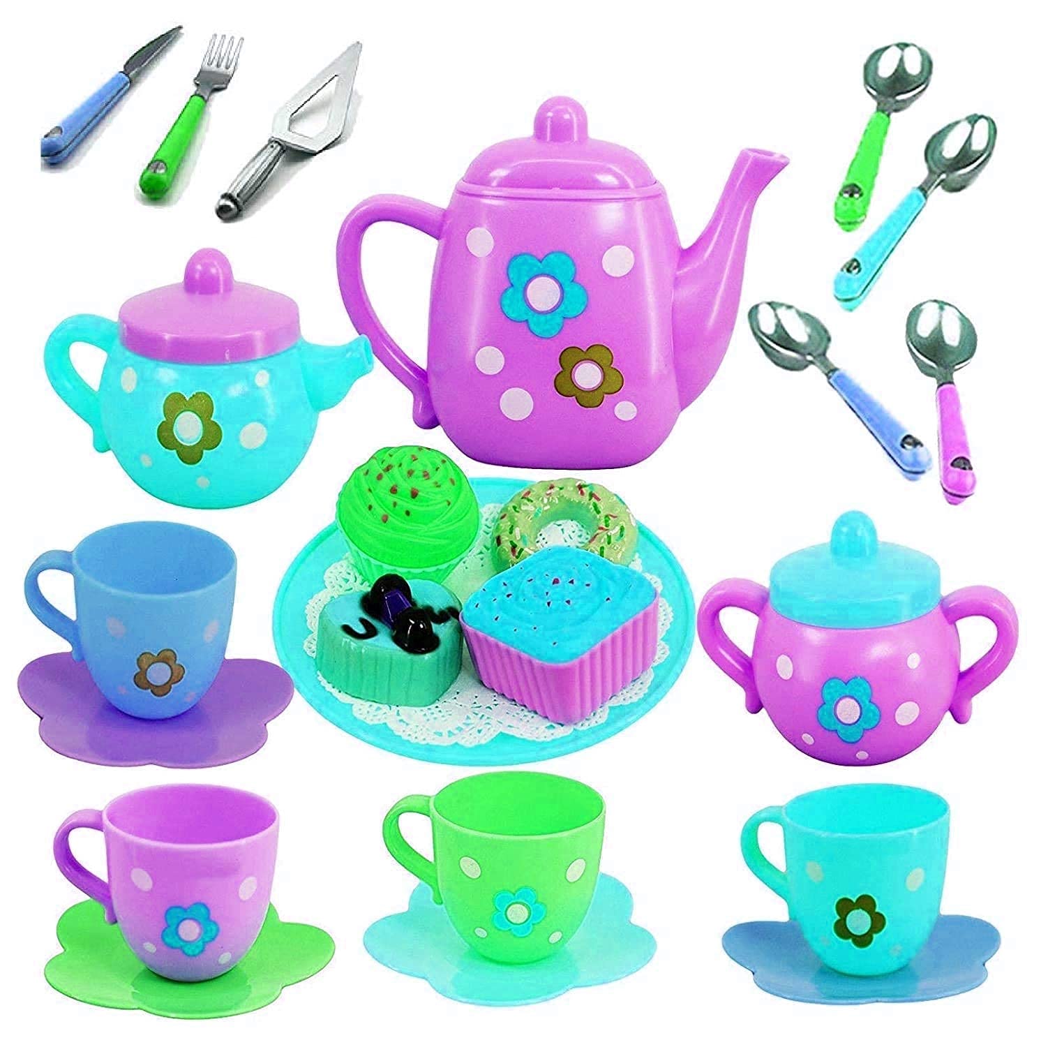 E-ROYAL SHOP® Colorful Tea Party Pretend Play Toys for Kids – Kitchen Set Food Toys for Girls Boys– Multicolor (B09R7Z62VS) Amazon Price History, Amazon Price Tracker