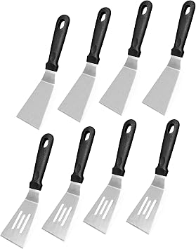 Mini Metal Spatula,Stainless Steel Brownie Spatula with Non-Slip Handle,Kitchen Spatula,Cake and Pancake Spatula,Pie Spatula for Turning,Cooking and Baking8PCS