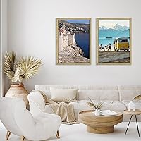 Vista 126 de Dark Brown 12x18 Frame Set of 3 - Rustic Woodgrain 12 x 18 Poster Frame with Plexiglass for Wall Gallery Display, 12x18 Picture Frame for Puzzles