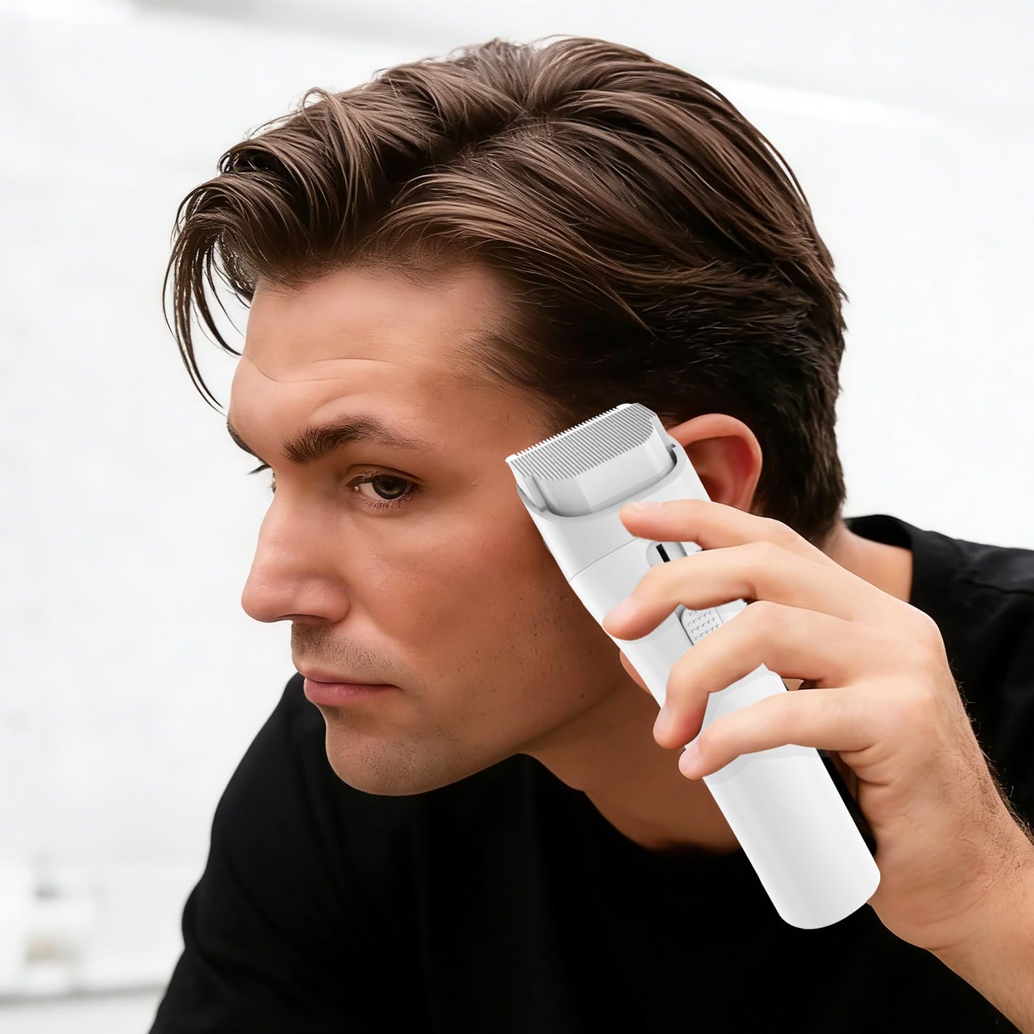HOME Tondeuse à cheveux sans fil pour homme et tondeuse à barbe rechargeable avec peigne réglable, 7 longueurs de 3 à 21 mm, 3,2 heures d'autonomie et verrouillage de voyage