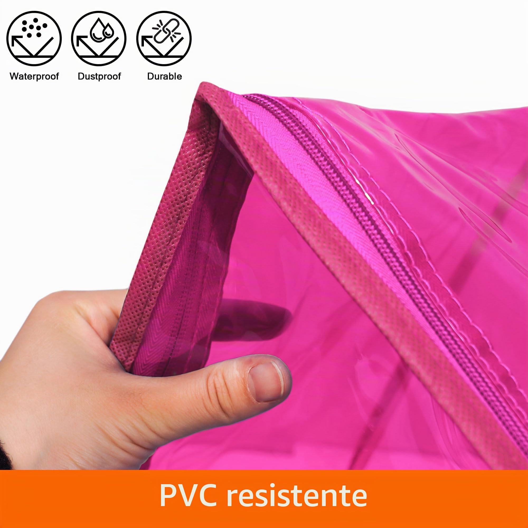 Vieshful 3 Pezzi Scatole per Vestiti Trasparenti Organizer Armadio Pieghevole Contenitori Salvaspazio Trasloco per Piumoni e Coperte