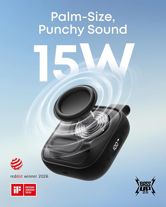 Soundcore Boom Go 3i Portable Bluetooth Speaker by Anker, 24H Playtime