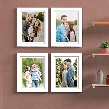 Painting Mantra Art Street Set of 4 Individual Couple Photo Frame/Wall Hanging for Home D