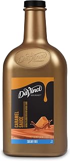 DaVinci Gourmet Sugar Free Caramel Sauce Syrup - Keto Friendly, Zero Sugar & Calories, 64 oz for Coffee, Lattes & Desserts