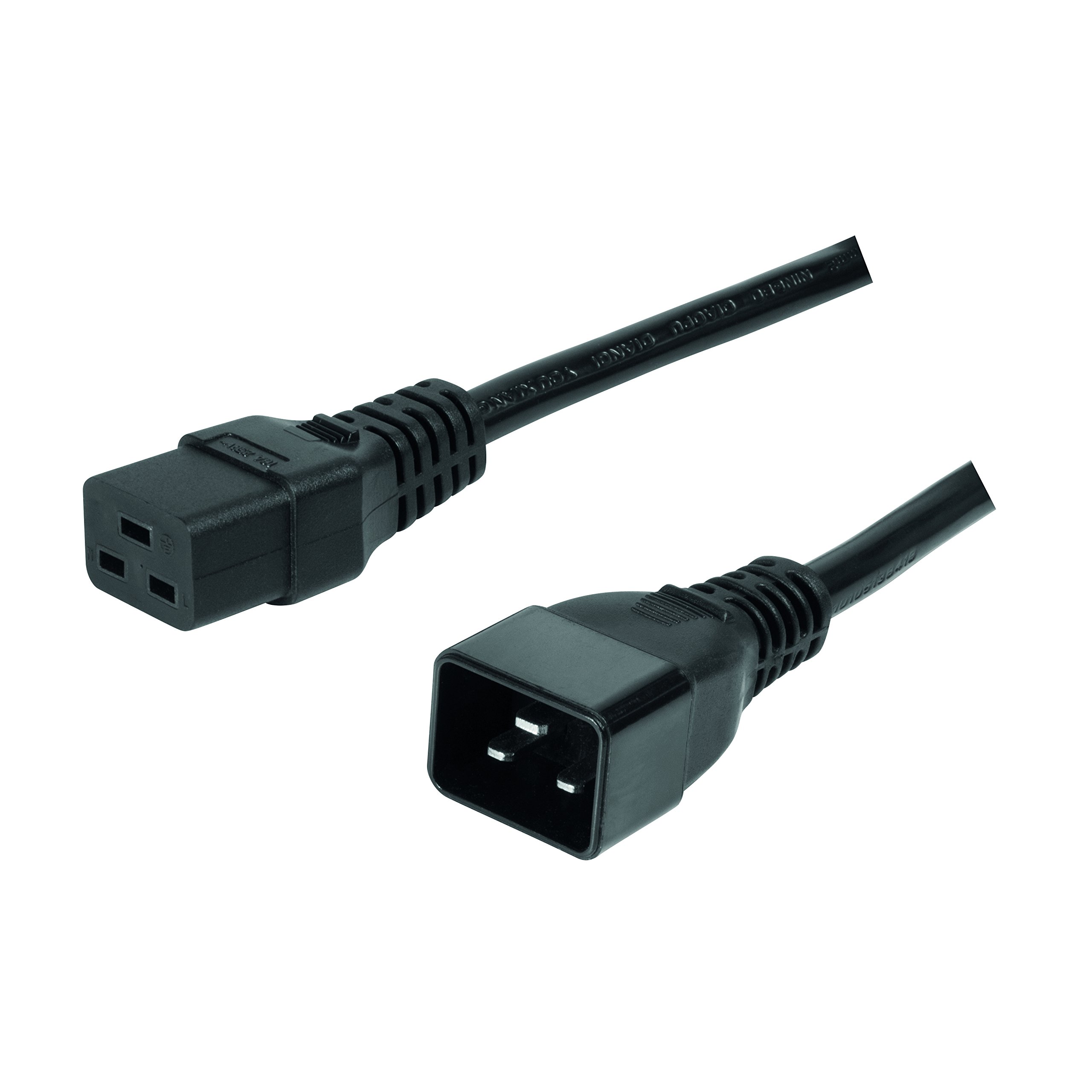LogiLink Professional PDU8P01 Hochwertige IP "19" Steckdosenleiste 8-fach mit Schalt-, Mess/Warnfunktion, Temperatur und Feuchtigkeitssensor Schwarz