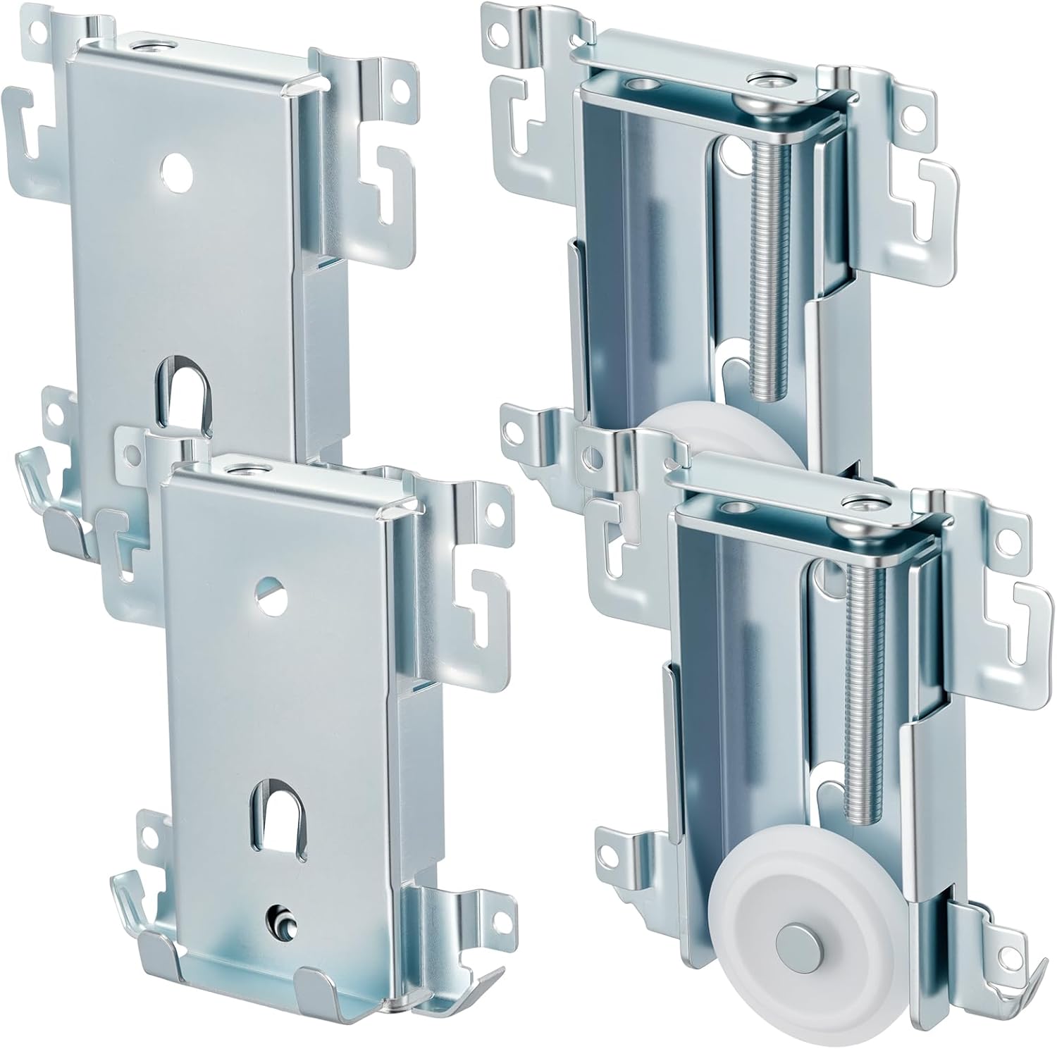 Therwen 4 Pcs 1-7/16 Inch Sliding Mirror Closet Door Roller Assembly Closet Door Wheels Steel-Framed Bottom Roller Replacement for Mirror Wardrobe