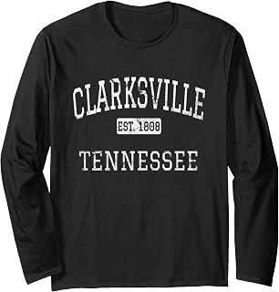 Clarksville Tennessee TN Vintage Long Sleeve T-Shirt