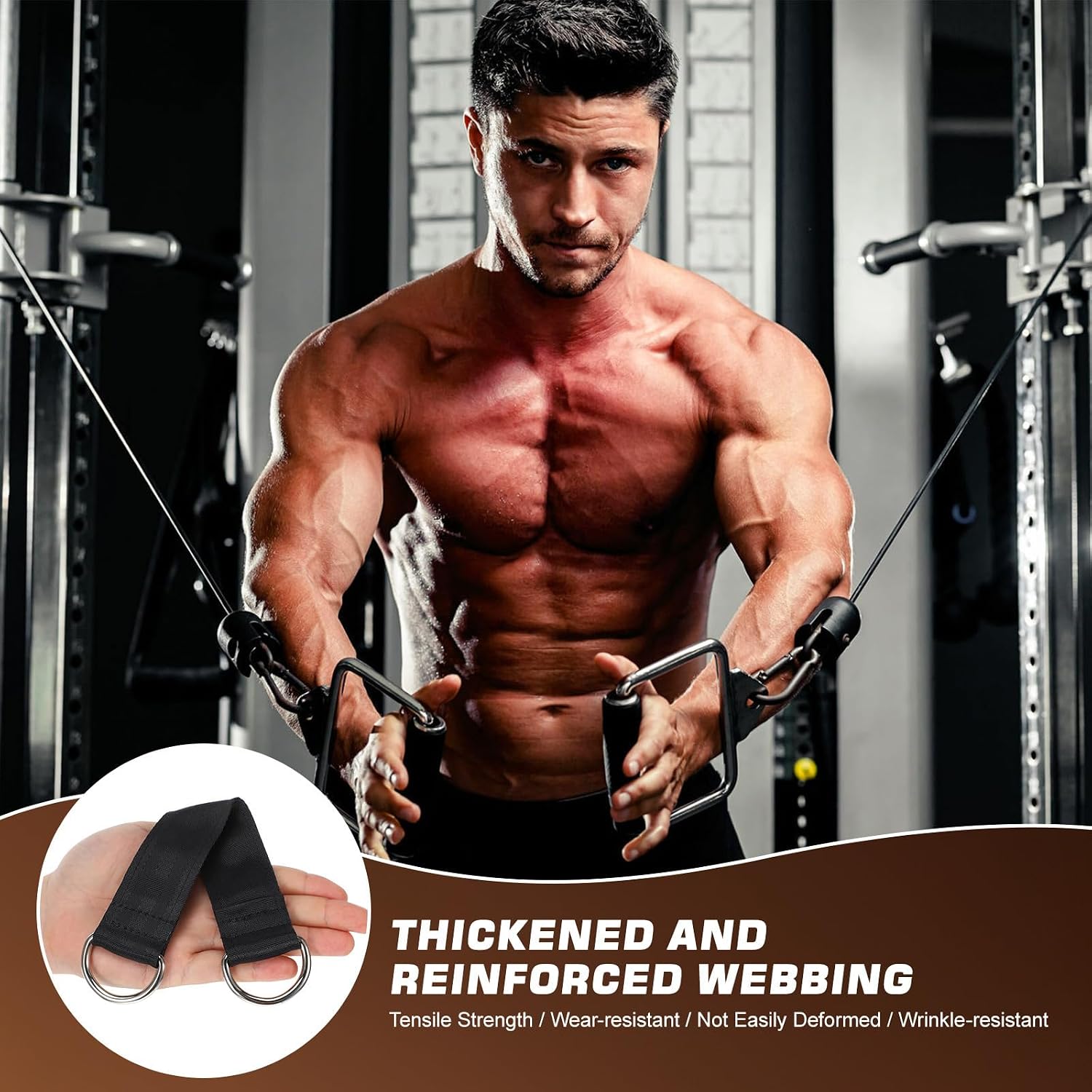 Durable Polyester Pulley Hanging Strap for Pull up Bar Training image 3