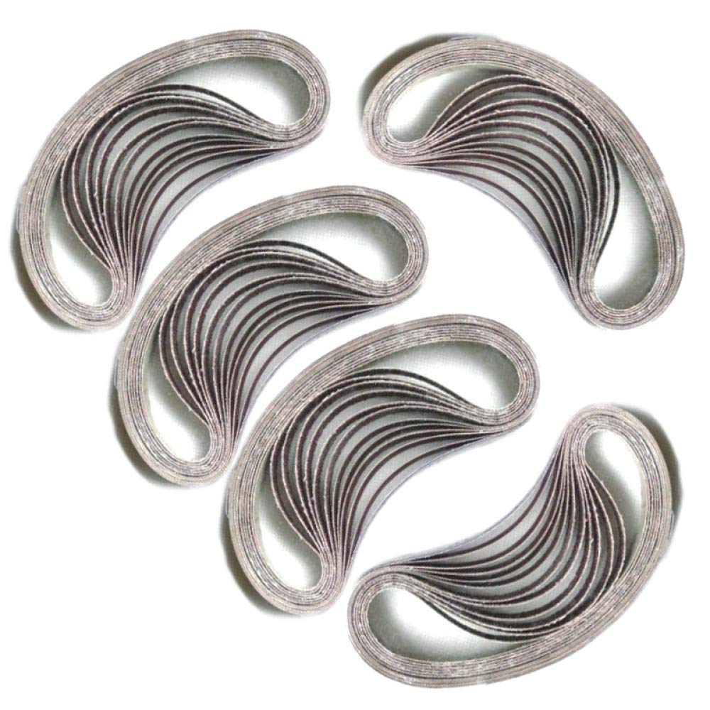 120 / 60Pcs 13X457mm Bandas de lijado 40/60/80/120/180/240 Banda abrasiva de arena de grano, 60pcs