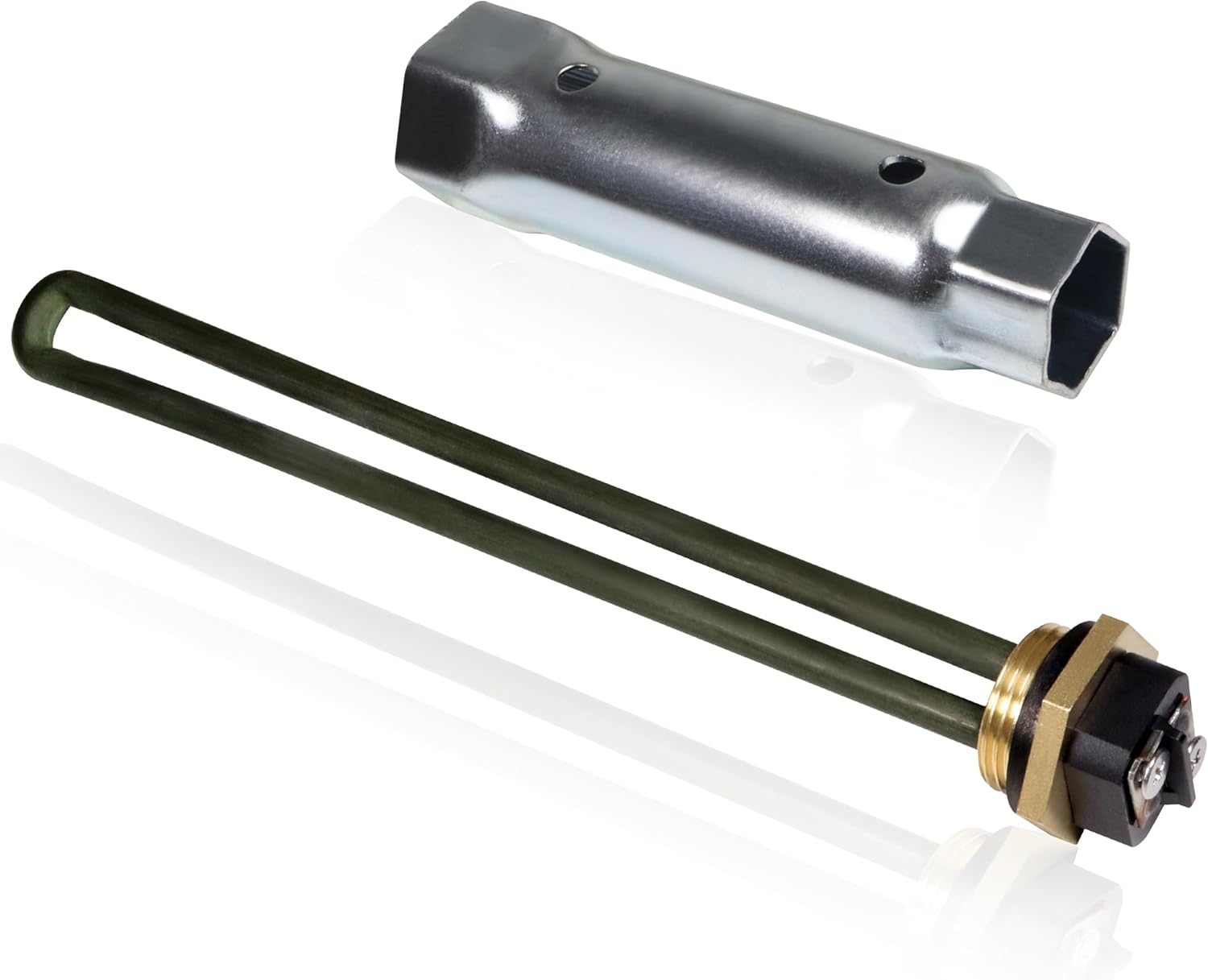 Replacement 520900 RV Water Heater Element for Suburban for Atwood 6-10 Gallon SW4DE SW6DE SW6DEL SW10 SW10DE SW10PE SW12DE SW12DEL Models with 1-1/2 in x 1-1/16 in x 6 in Wrench Socket 520900 with Socket