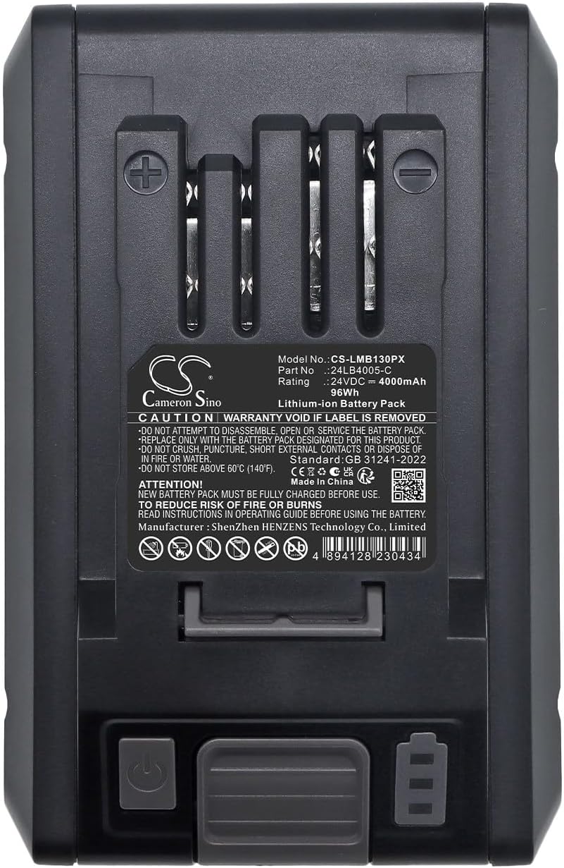 Battery for LawnMaster 541286, 24LB1304, 24LB4005, 24LB4004-C, 24LB4005-C
