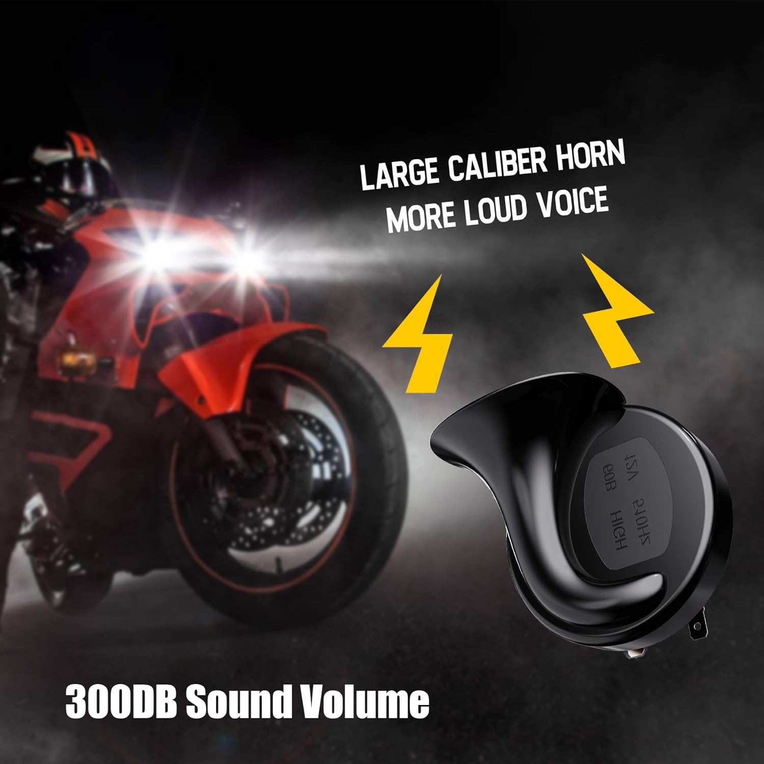 300db Super Loud Electric Train Horn for Truck and Car, 12V Waterproof Boat Horn with Snail Single Horn Raging Sound Kits for Car Motorcycle Truck Boat : Automotive