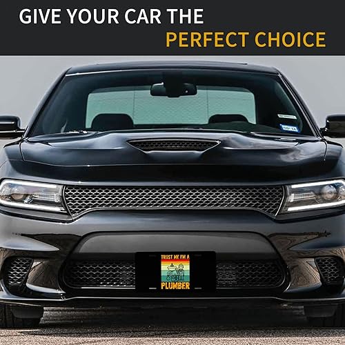 Miniatura 4 de Trust Me I m A Plumber - Cubierta para placa de matrícula de automóvil, versión gruesa de la cubierta decorativa para placa delantera de automóvil,