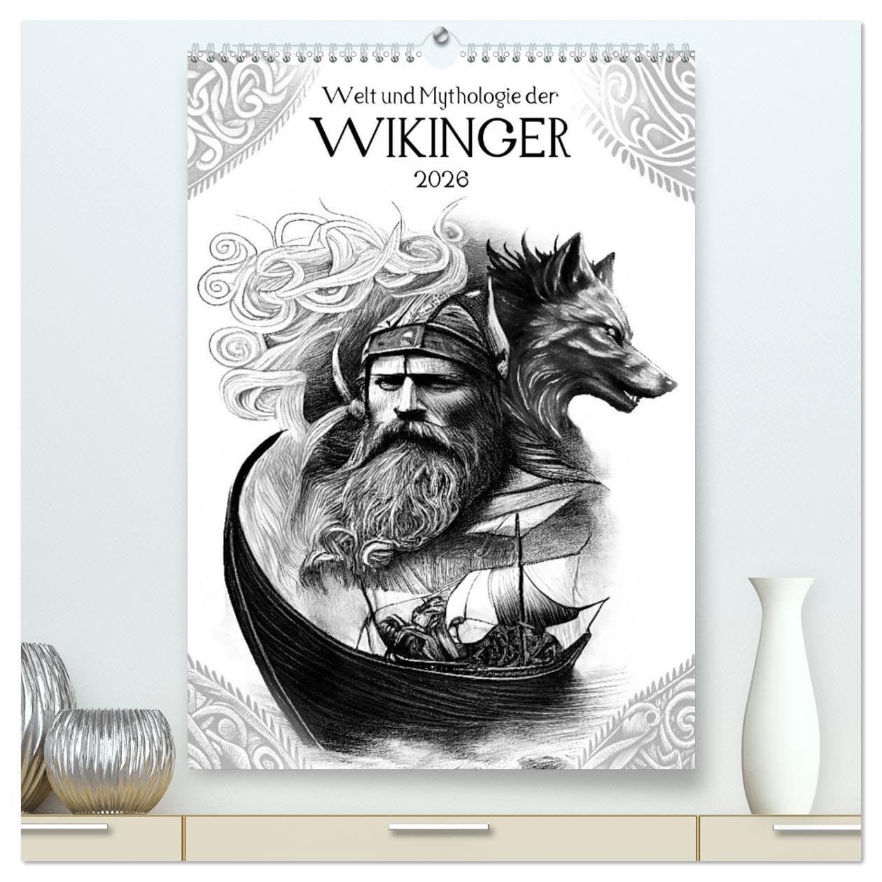 Welt und Mythologie der Wikinger (hochwertiger Premium Wandkalender 2026 DIN A2 hoch), Kunstdruck in Hochglanz: Entdecke die faszinierende Welt und ... Wikinger - Monat für Monat (CALVENDO Kunst)