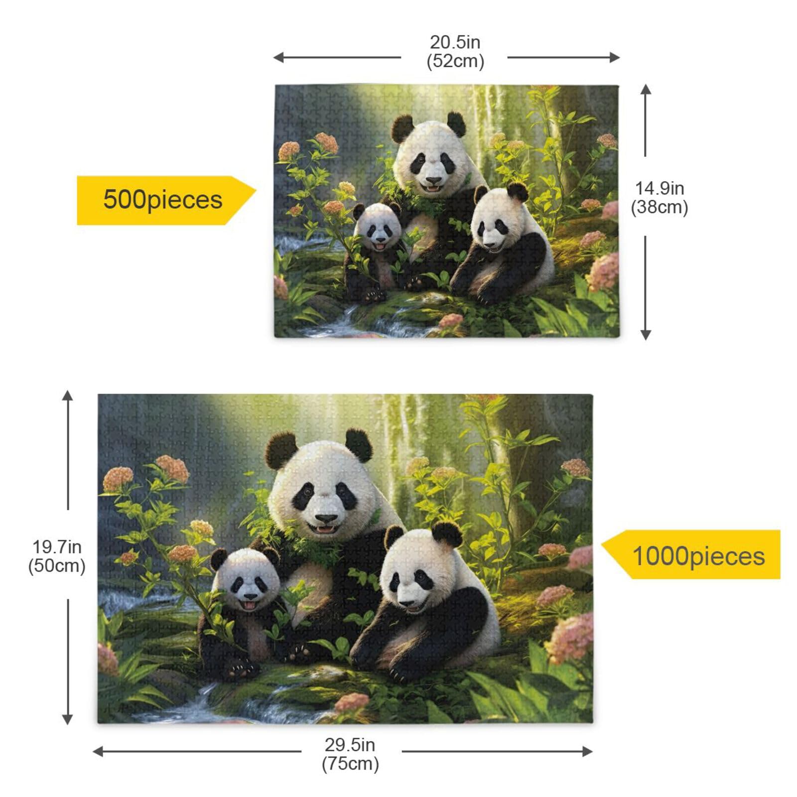 Amazon.com: Puzzles for Adults 1000 Piece Cute Panda Animal Jigsaw