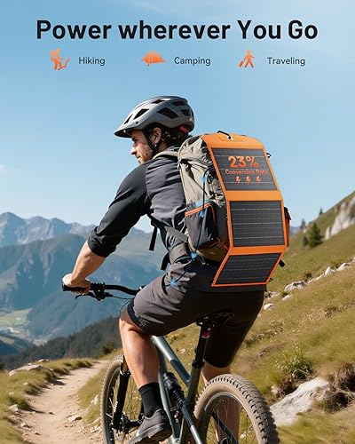 Miniatura 5 de Paneles solares de 30 W portátil plegable cargador solar con 5V USB-A y USB-C carga rápida compatible con iPhone, iPad, Samsung, bancos de energía,