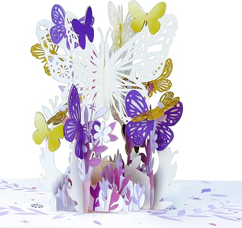 Bavmav Tarjetas desplegables, Twitter de pájaros y fragancia de flores, estilo pastoral, adecuado para todas las ocasiones, con sobre y nota de 6 x