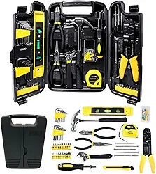 Kit de Ferramentas com 126 Peças e Maleta – Inclui Chaves Hexagonais, Alicates, Martelo, Estilete, Pontas de Fenda e Mais – Ideal para Reparos, Montagens e Manutenção Residencial