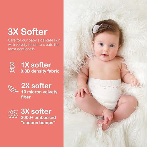 Miniatura 3 de Pañales hipoalergénicos para bebé, talla 6 (35 + libras), 40 unidades Babycozy Dry desechables Softhack, pañales nocturnos con fuerte absorción de