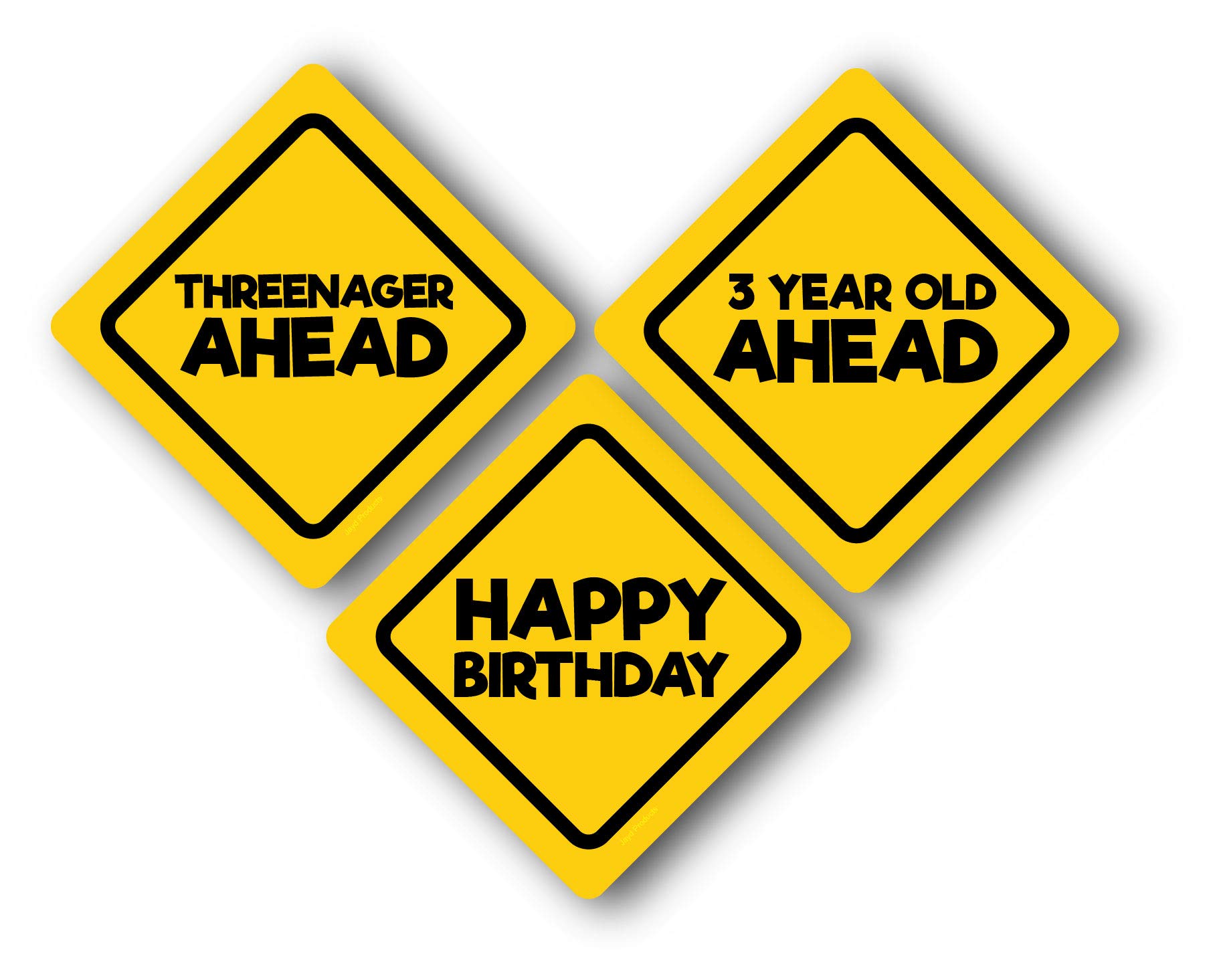 Buy Jayd Products 3 Year Old Birthday Caution Signs 3ct 16 5