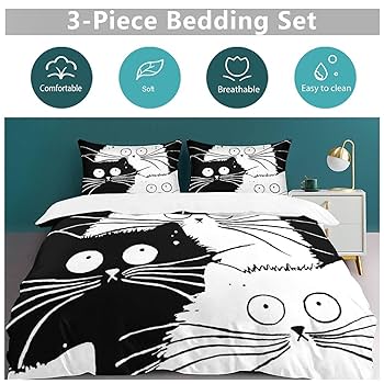 猫部　掛け布団カバー&敷き布団カバー&枕カバーセット 82731_r.jpg