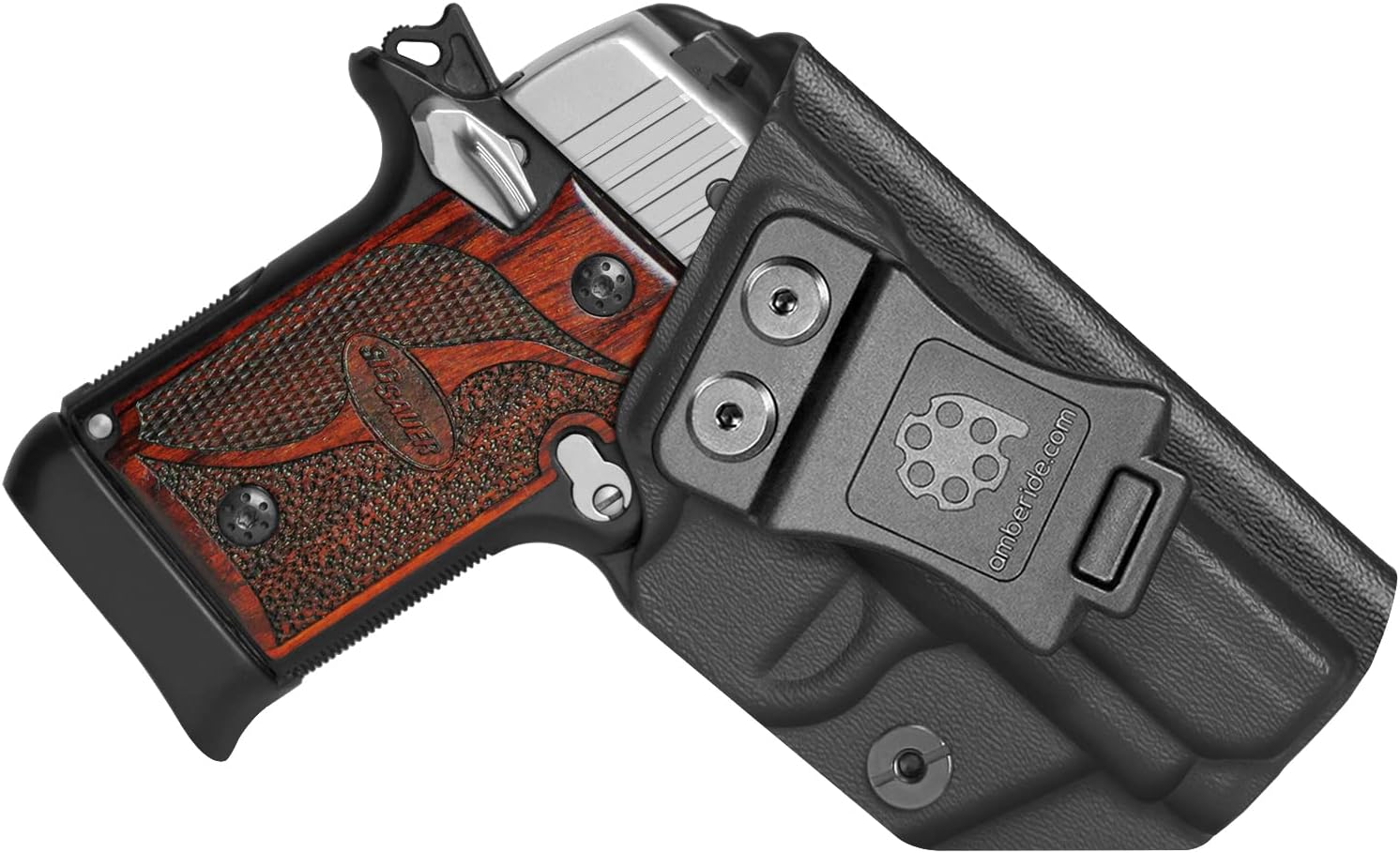 Amberide IWB Kydex Holster for SIG Sauer P238, Concealed Carry, No Optic/No Laser, Adjustable Cant, Posi-Click Retention, Made in USA