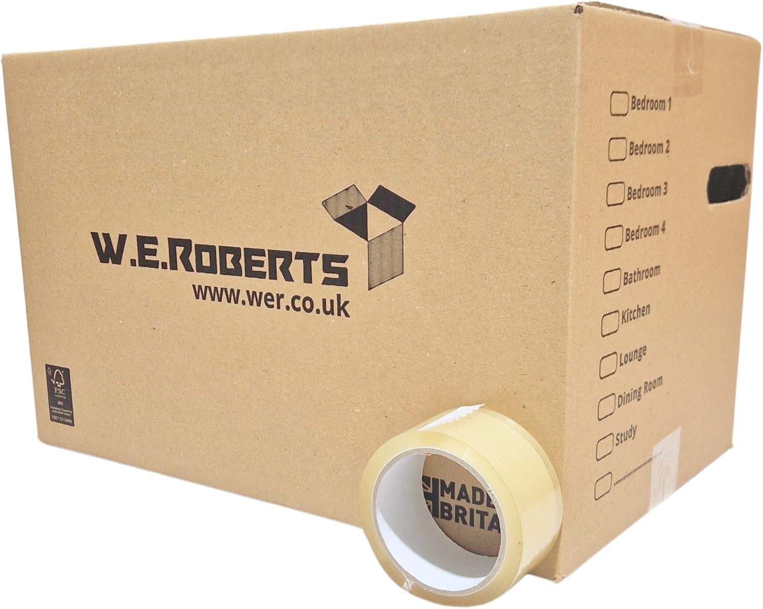 W.E. Roberts 10 Large Strong Cardboard House Moving Boxes with Carry