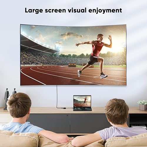 Vista 4 de CableCreation - Adaptador USB C a HDMI + VGA; adaptador USB tipo C (compatible con Thunderbolt 3) a HDMI 4K + VGA, compatible con MacBook Negro