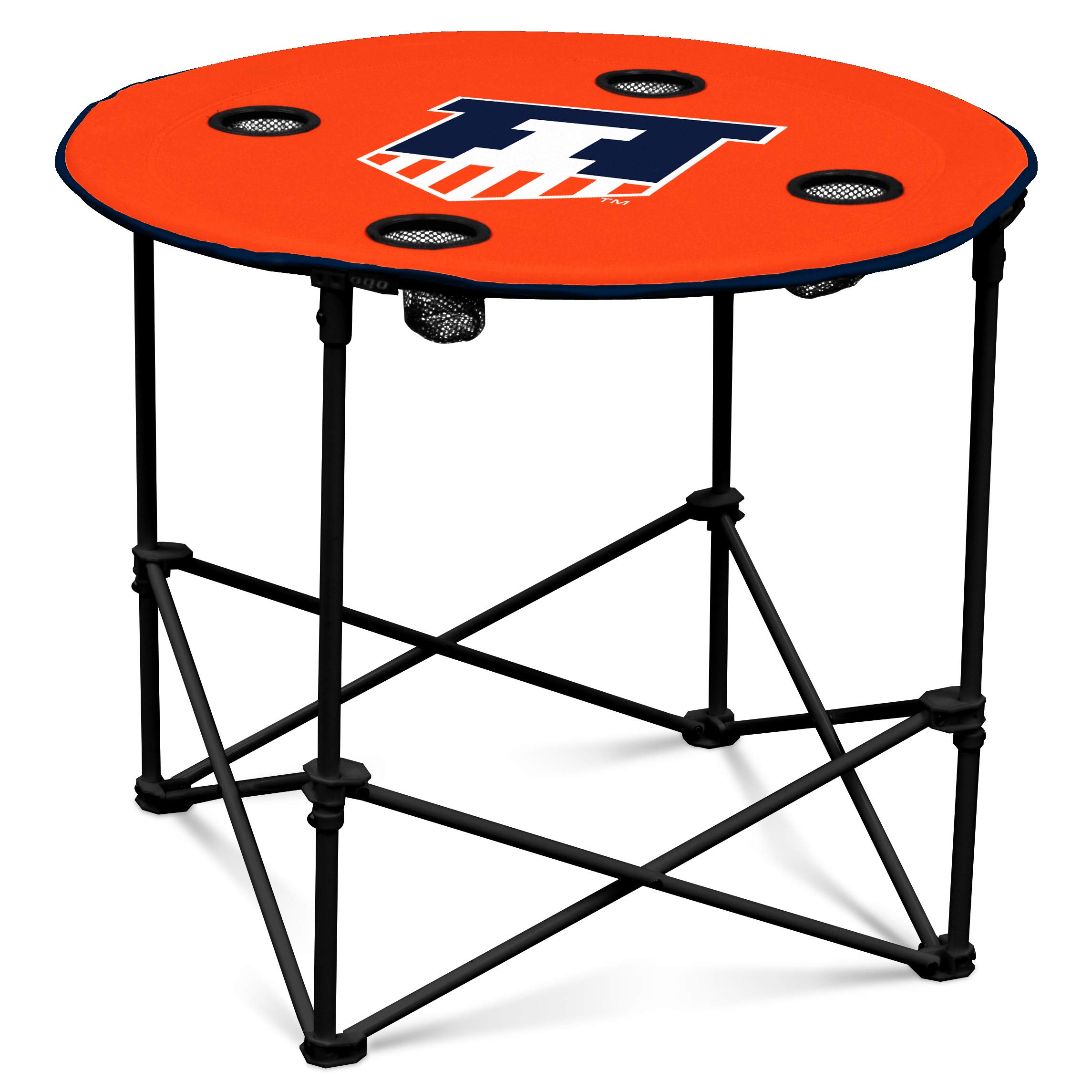Logo Brands NCAA Illinois Fighting Illini Round Table, One Size, Team Color