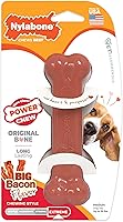 Vista 11 de Nylabone Power Chew Classic Bone Chew Toy for Dogs, Durable Dog Toys for Aggressive Chewers, Bacon Flavor, MediumWolf - Up to 35 lbs. (1 Count)