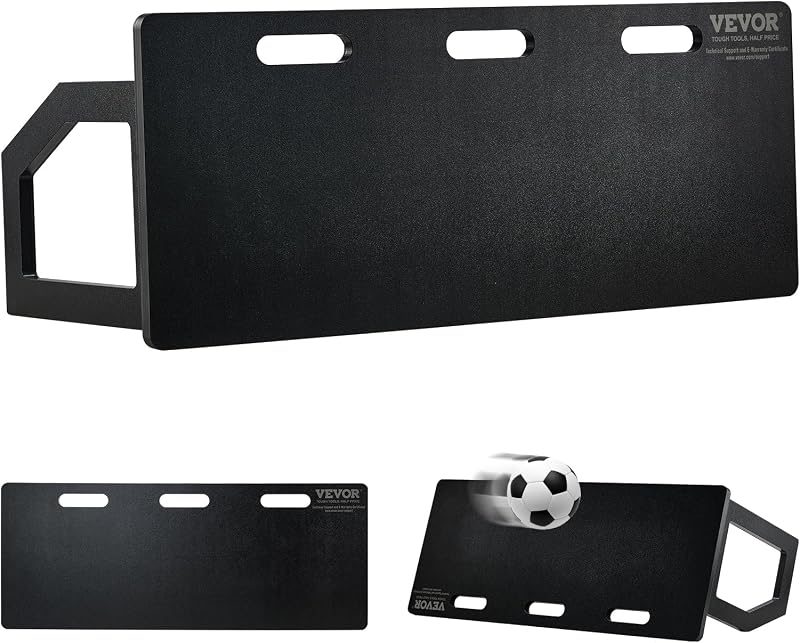 VEVOR Soccer Rebounder Board, Mult-Adjustable Angles Portable Soccer Rebound Wall, Foldable Kickback Board, Soccer Practice Equipment, Ideal for Kids & Adults Passing & Shooting Drills