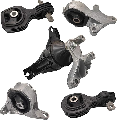 Soportes de motor de 5 piezas Compatible con Honda CR-V CRV 2012-2014 (solo motor I4 de 2.4 litros), FWD y AWD, en transmisión automática Juego
