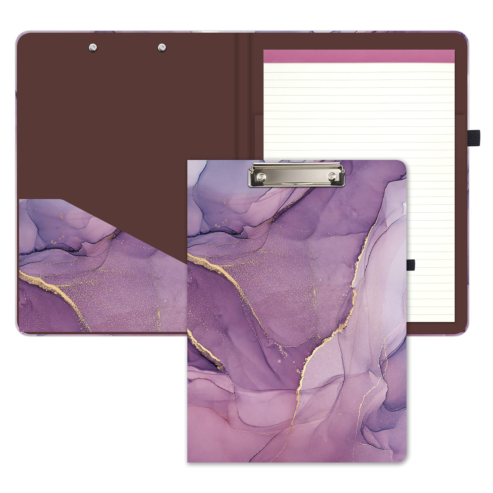 Hongri Clipboard Folio with Refillable Lined Notepad, 8.5 x 11 Clip Board โ image 1