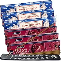 Vista 27 de Variedad de paquete de varillas de incienso de sangre de dragón oud árabe y soporte de House of Nag Champa y Trumiri