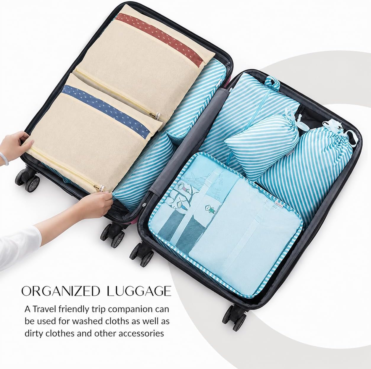 Cotton Saree Covers with ZIP - Pure Cotton 20 Big Size Single Sari Storage Bags/Cover/Pouches for Packing New Sadi - Wardrobe Organizer for Sarees/Cloths With Window