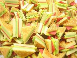 Lot 20 Sandwich Toast Bread Bakery Dolls House Miniatures Food Supply 10115