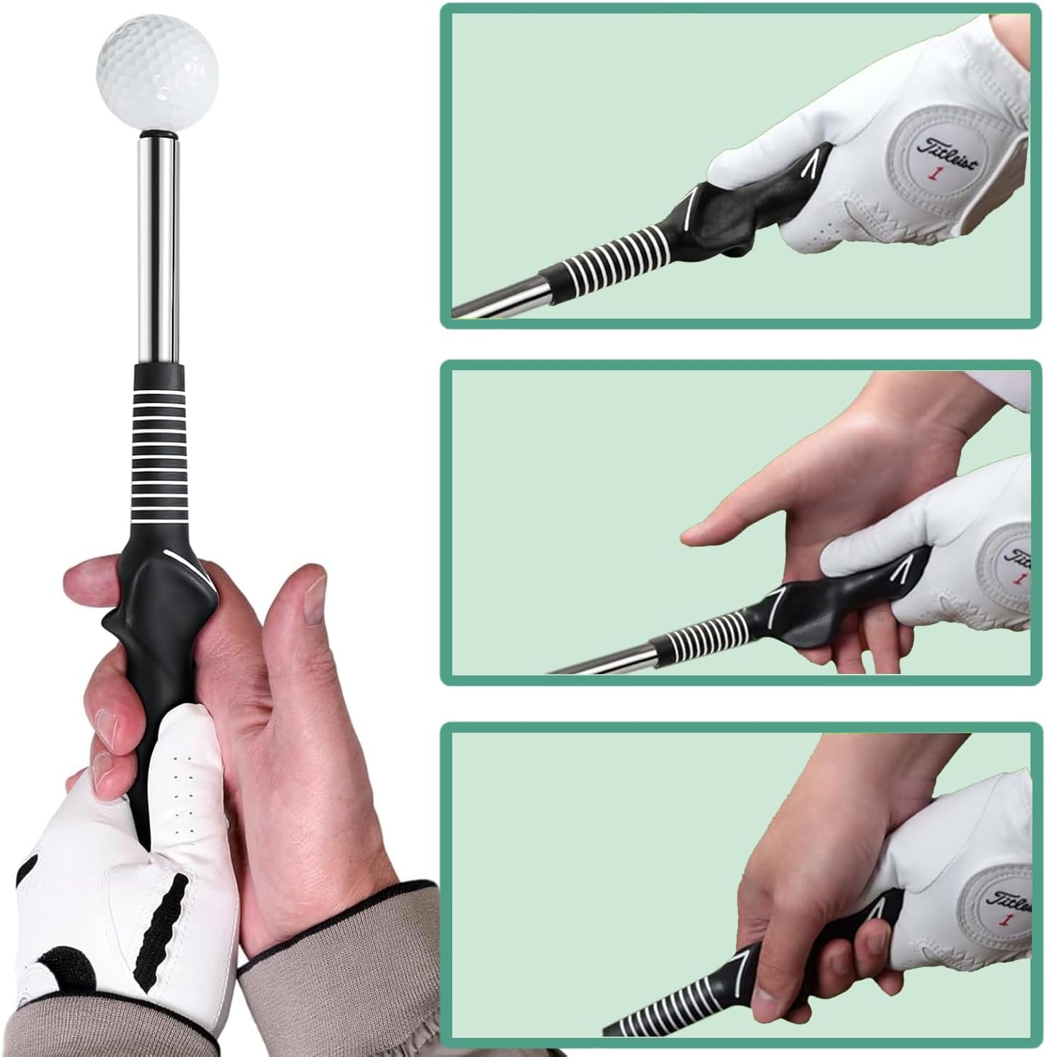Golf Telescopic Club, Retractable Swing Training Aid, Click Sound Stick Trainer, Warm Up Golf Swing Trainer, Golf Grip Trainer, Golf Accessories for Men